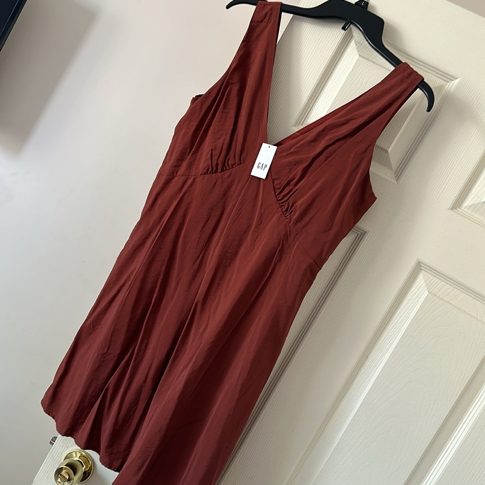 V neck mini dress